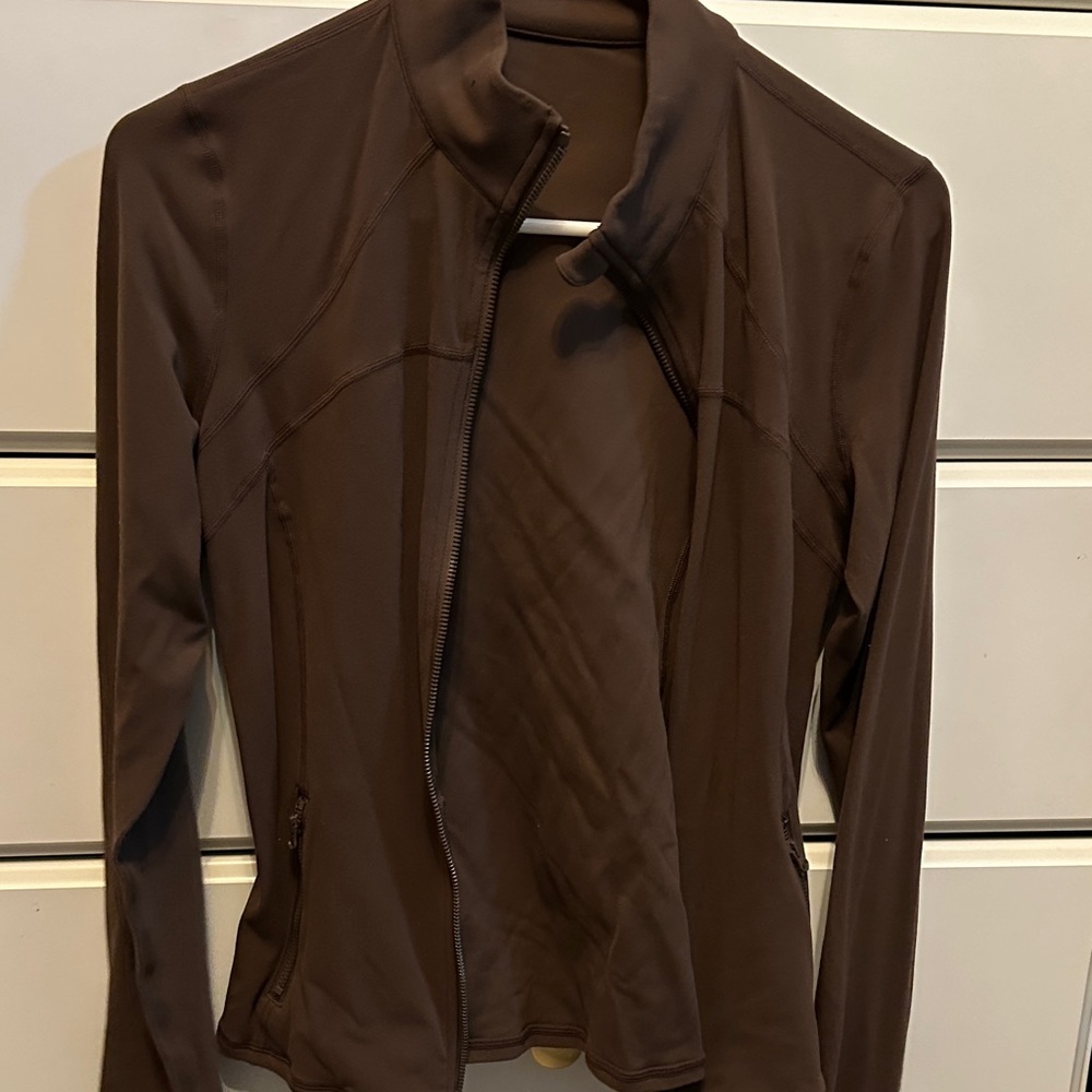Glowmode Chocolate Brown zip up athletic jacket